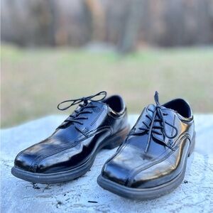 Nunn Bush Glossy Black Oxfords